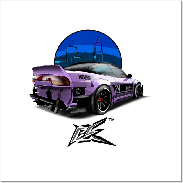 240SX nismo silvia s13 pandem purple Wall Art by naquash